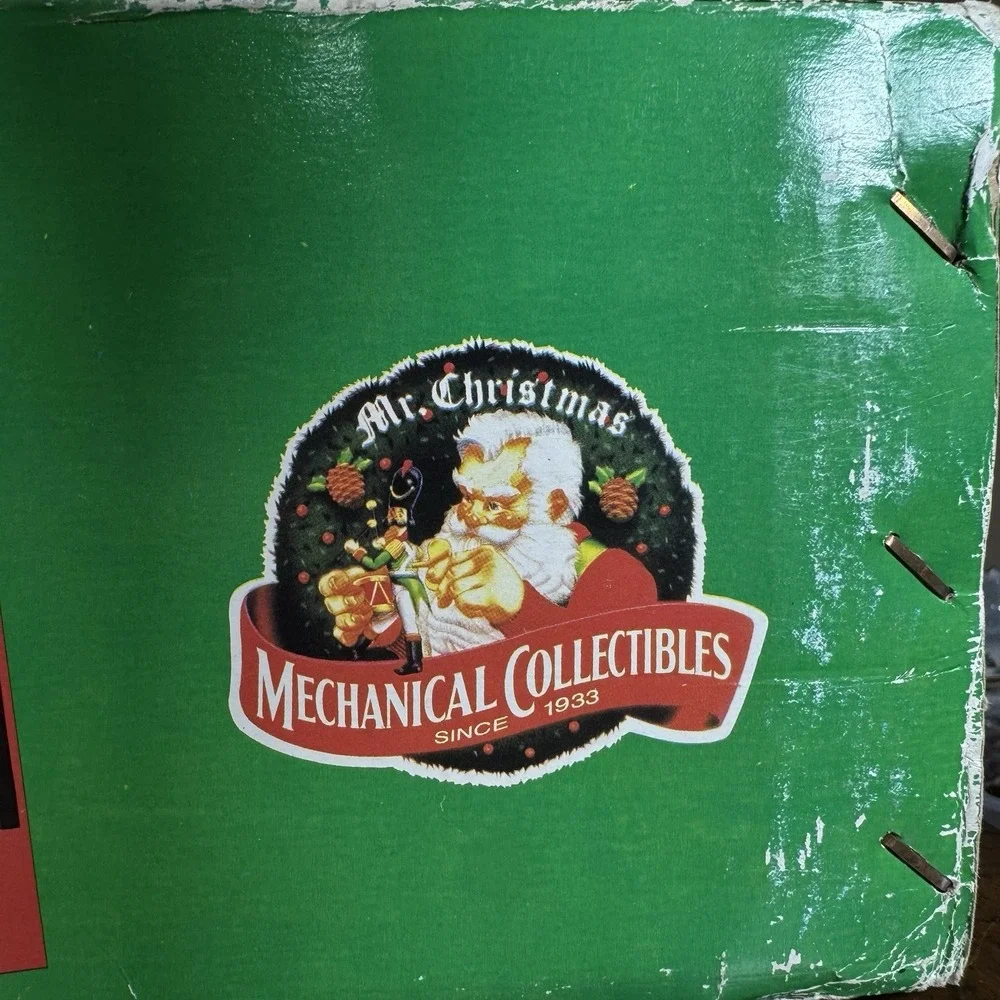 Vintage Mr‎ Christmas 1994 Stepping Santa Ladder Sled Lights Music Motion
